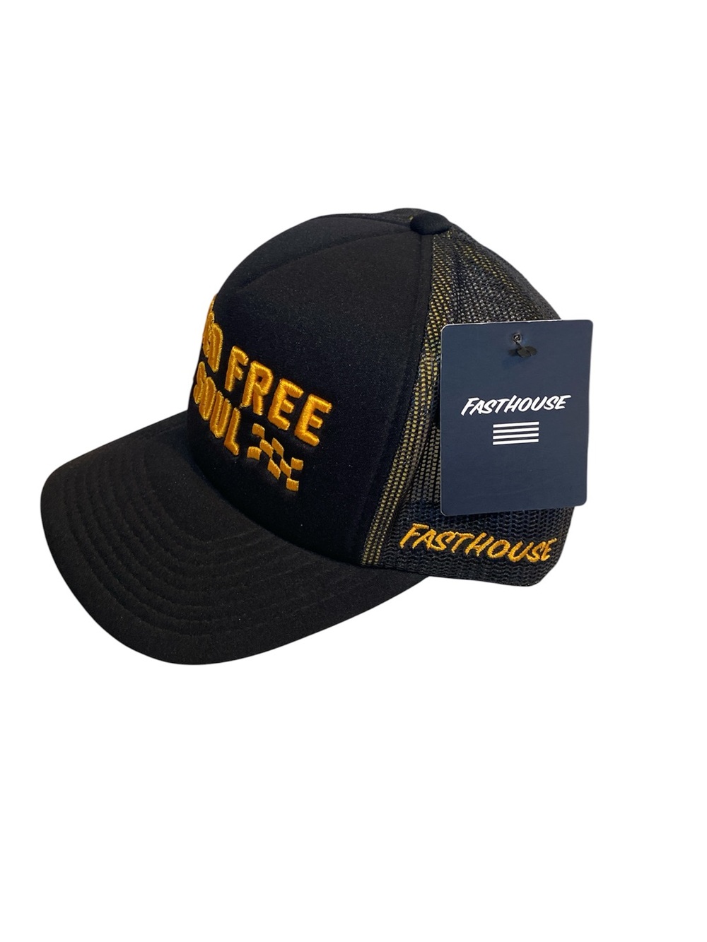 Cap, Fasthouse speed free my soul trucker, black/gold adjustable mash, one size